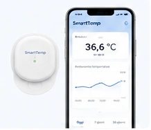 Composizione SmartTemp con sensore e applicazione
